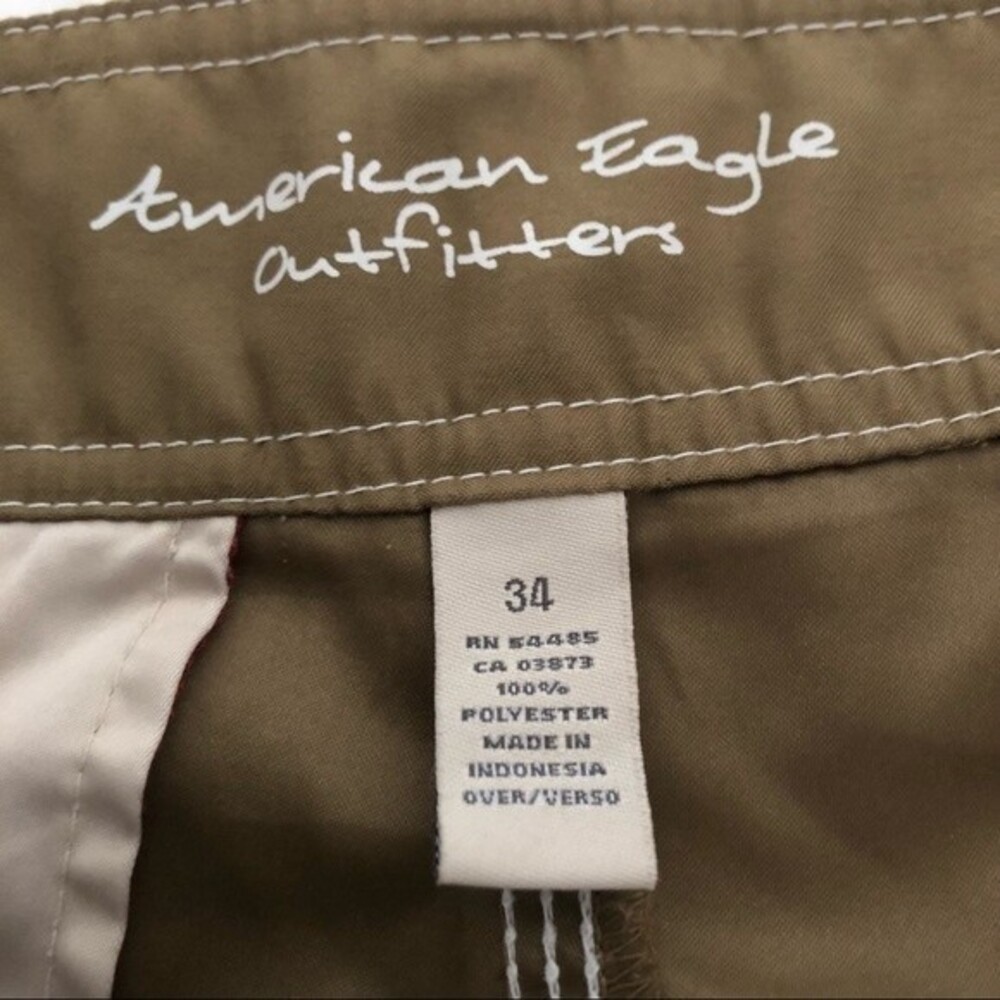 AMERICAN EAGLE Beige Board Shorts Surf Shorts Swim Trunks Mens Size 34 - Picture 6 of 11